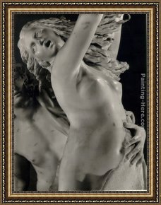 Lorenzo Framed Paintings - Apollo and Daphne [detail 3] by Gian Lorenzo Bernini